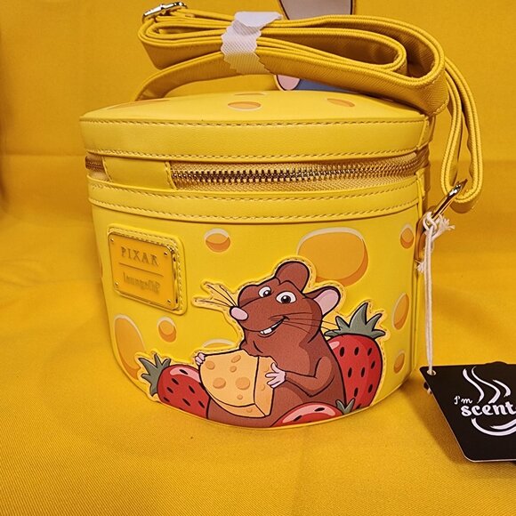 Loungefly Disney Pixar Ratatouille Remy Cheese Strawberry Scented Crossbody Bag - Picture 5 of 14